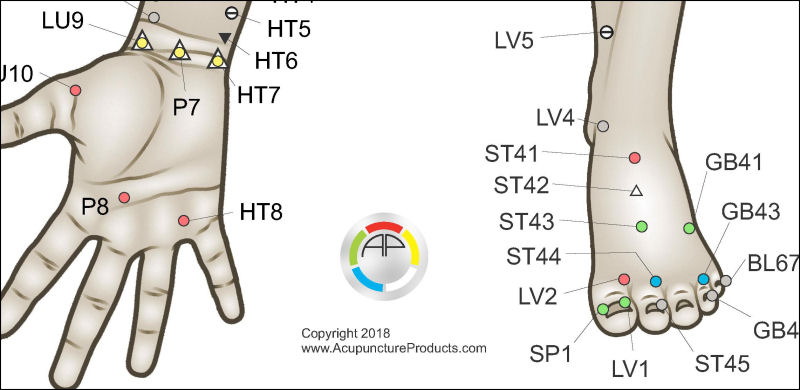 Five Element Acupuncture Point Locations Poster